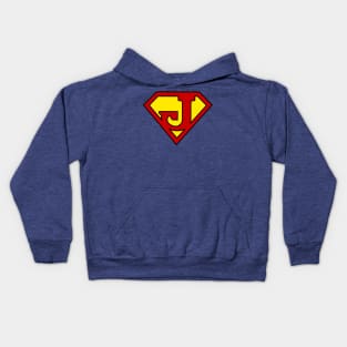 Superhero Symbol Letter J Kids Hoodie